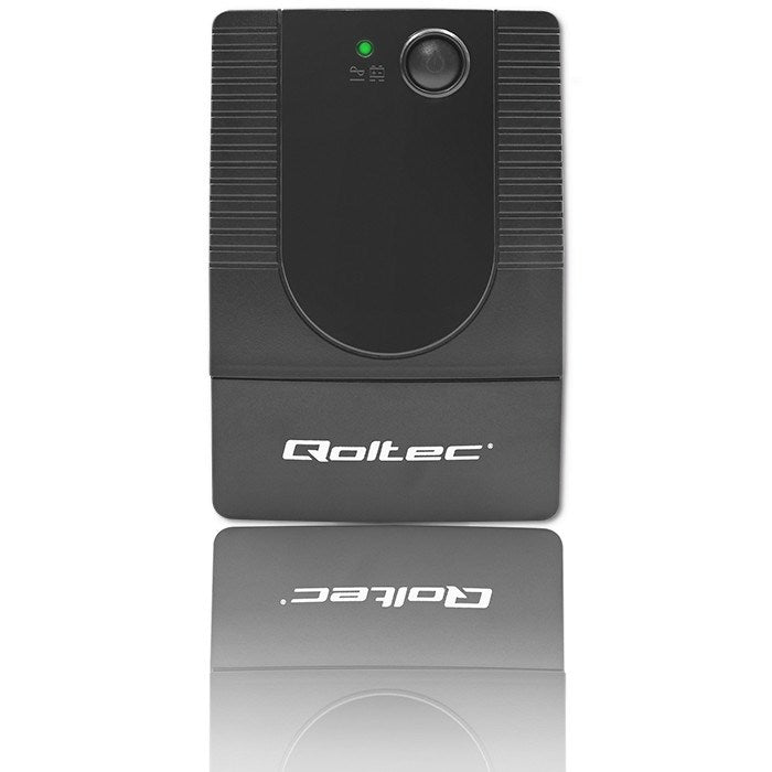 Qoltec 53774 uninterruptible power supply (UPS) Line-Interactive 1 kVA 600 W 1 AC outlet(s)