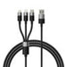 Quick Charge USB to M + L + C Baseus StarSpeed 3.5A 0,6m (Black) - Combo Cables<<<USB cables<<<GSM