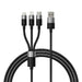 Quick Charge USB to M + L + C Baseus StarSpeed 3.5A 0,6m (Black) - Combo Cables<<<USB cables<<<GSM