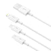 Quick Charge USB to M + L + C Baseus Superior Data 3.5A 1m (White) - Combo Cables<<<USB cables<<<GSM