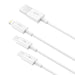 Quick Charge USB to M + L + C Baseus Superior Data 3.5A 1m (White) - Combo Cables<<<USB cables<<<GSM