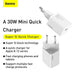 Quick Charger Baseus Super Si 1C 30W (white) - Travel Charger<<<Accessories<<<Основна<<<DunaXML&&&mains