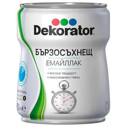 QUICK DRYING ENAMEL 650 ML WHITE DEKORATOR - Алкидни и водоразтворими<<<Бои за метал и дърво<<<Бои и