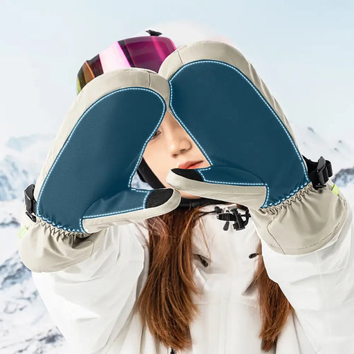 Qunature Full Length Ski Gloves Size L - Light Brown - Sport products<<<HurtelXML