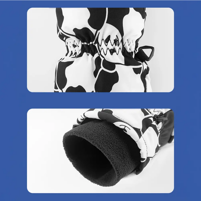 Qunature Panda Heat Transfer Ski Gloves Kids Size S - Black/White - Sport products<<<HurtelXML
