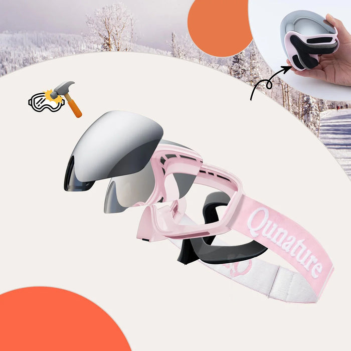 Qunature Pink Children’s skiing goggles (medium/large children’s version) - Sport products<<<HurtelXML