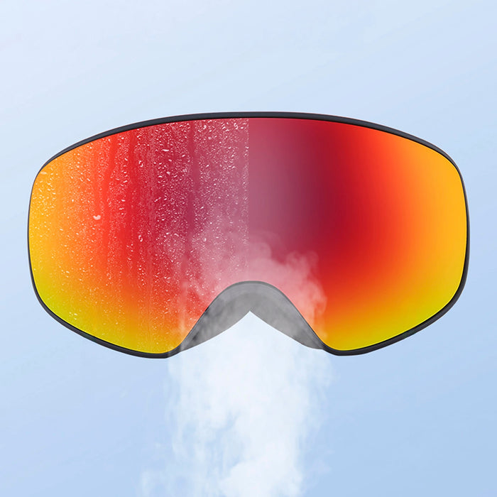 Qunature Black Ski Goggles Kids (Size M/L) - Black