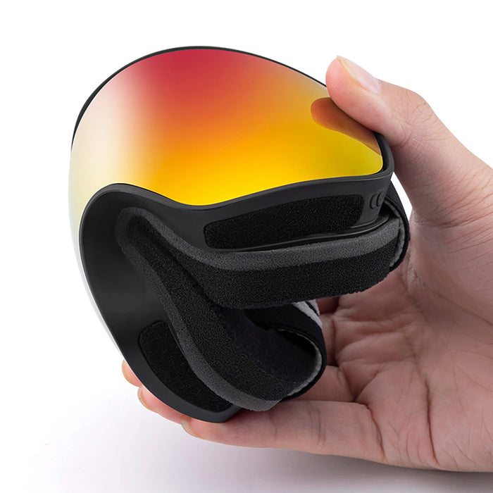 Qunature Black Ski Goggles Kids (Size M/L) - Black