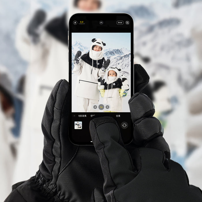 Qunature Finger Style Ski Gloves Size L - Black