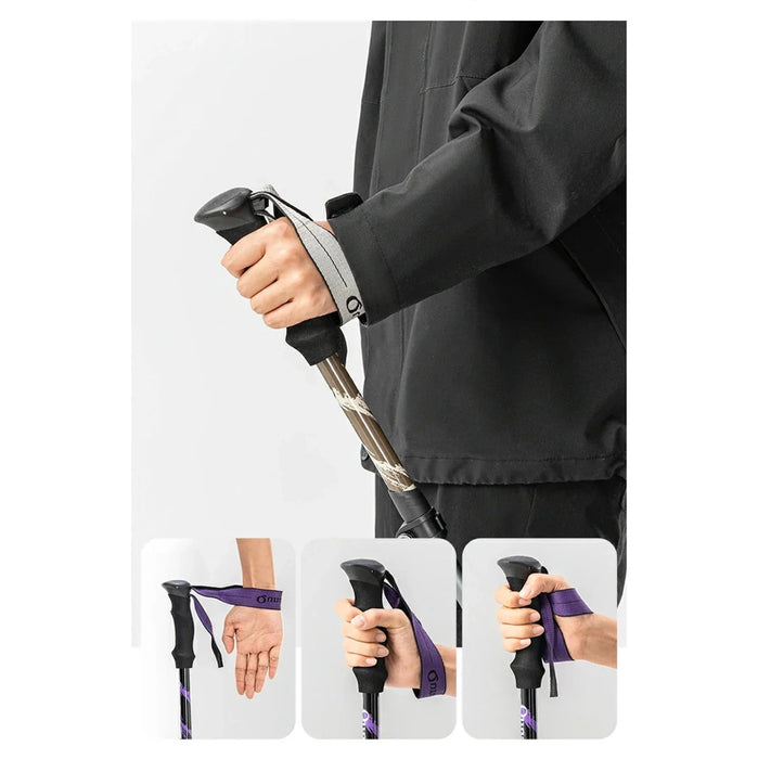 Qunature Nordic Walking Trekking Pole Aluminum 110 - 130 cm 1 pc. - Purple