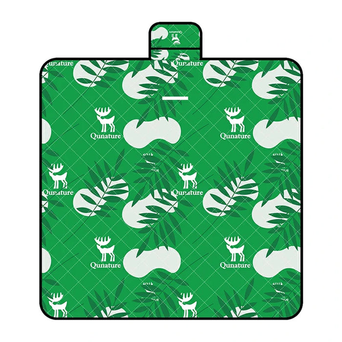 Qunature picnic mat waterproof camping blanket 2 x 2 m - green