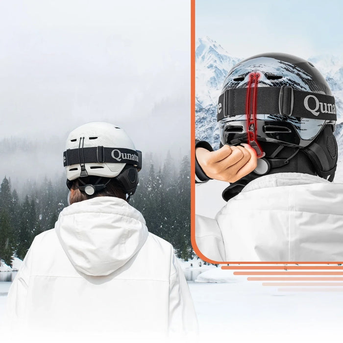 Qunature 10130003004 Ski Helmet with Earmuffs for Snowboard 54-58 cm - Black