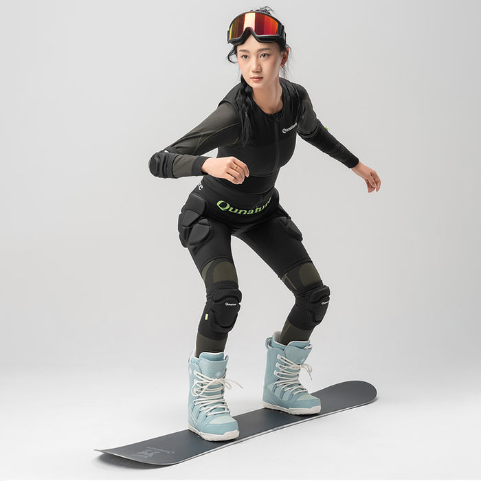 Qunature Ski Hip Protectors - Advanced L Skis, Snowboard, Skates - Black