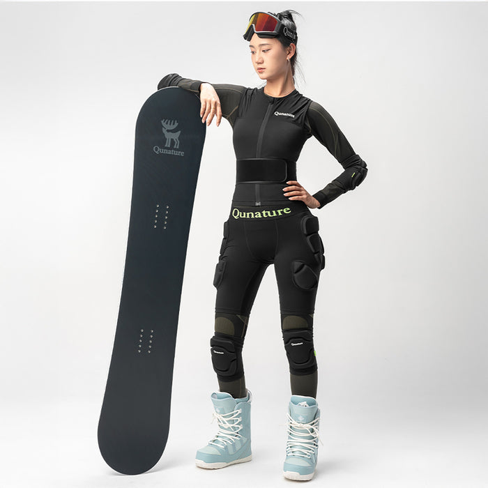 Qunature Ski Hip Protectors - Advanced XL Skis Snowboard Skates - Black