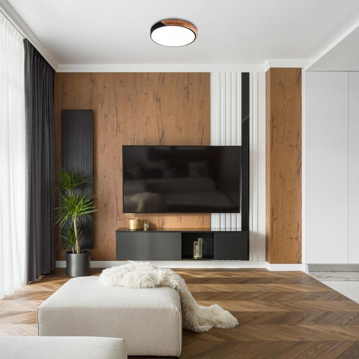 LED CEILING MAPLE 24W BLACK/WOODEN