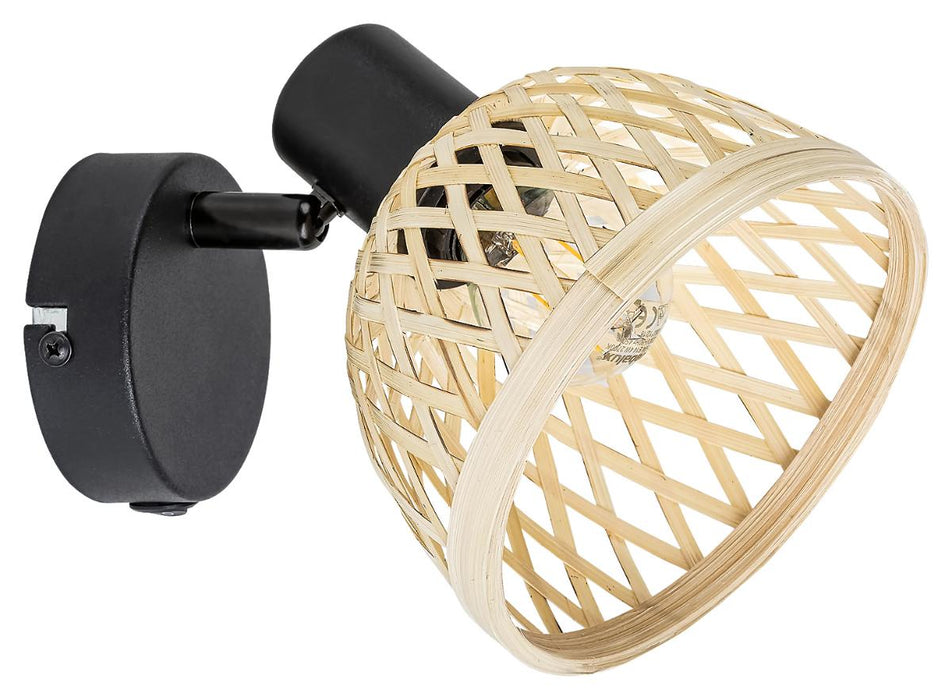 SPOT RATTAN E14 1XMAX15W BLACK