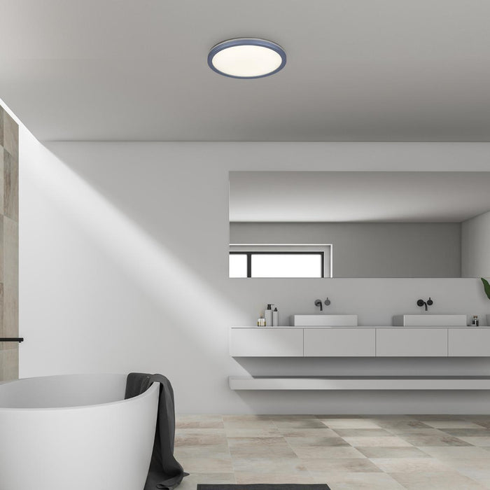 LED CEILING LAMP LAMBERT 15W D28 IP44 SILVER
