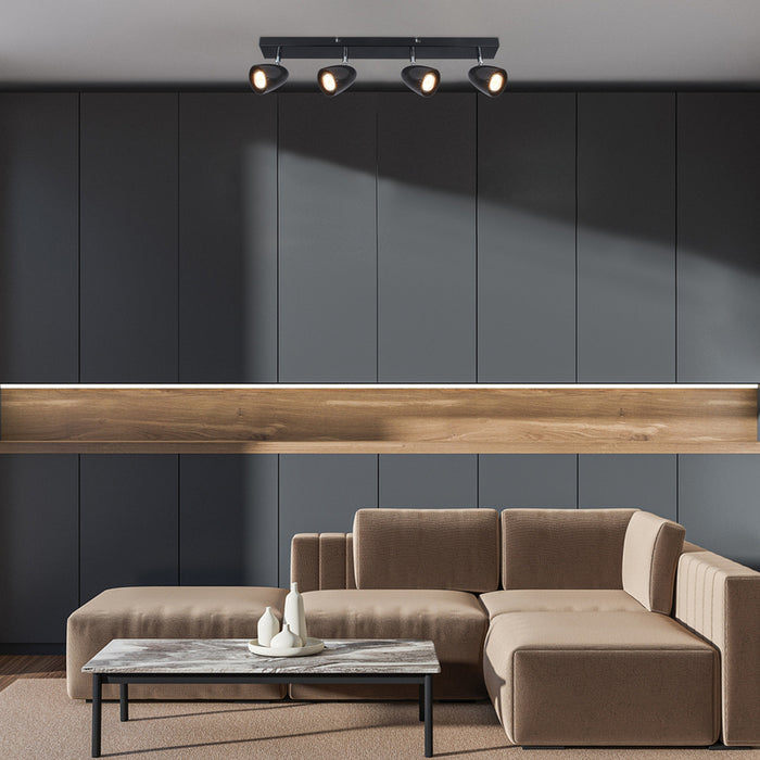 SPOTLIGHT 4XGU10 BLACK RABALUX PERICO