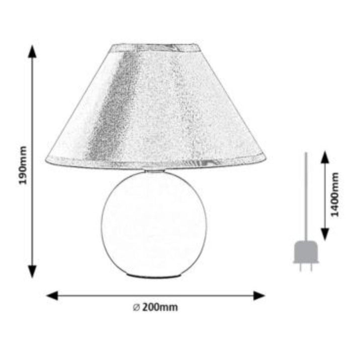 TABLE LAMP ARIEL 21CM RED