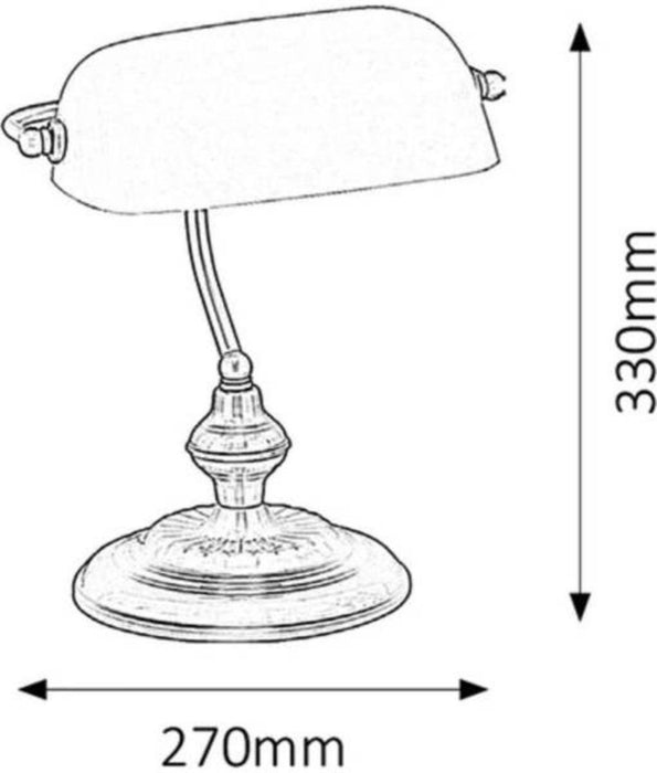 DESK LAMP E27 BANK GREEN 33CM