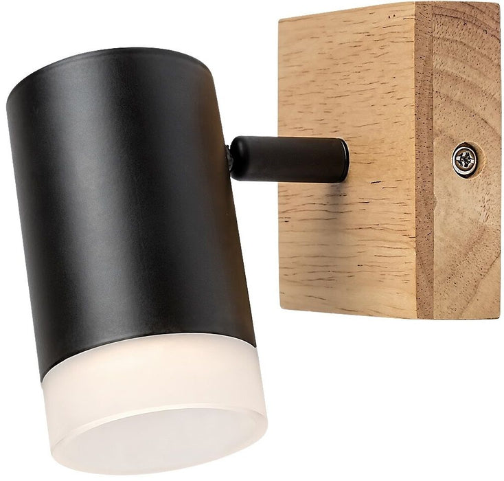 WALL GU10 BLACK/WOOD RABALUX TORAS
