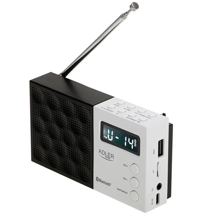Radio Adler pll fm ad 1908 Black White - Електроника Звук<<<Компютри| Електроника<<<BigBuy&&&CD радио<<<Електроника