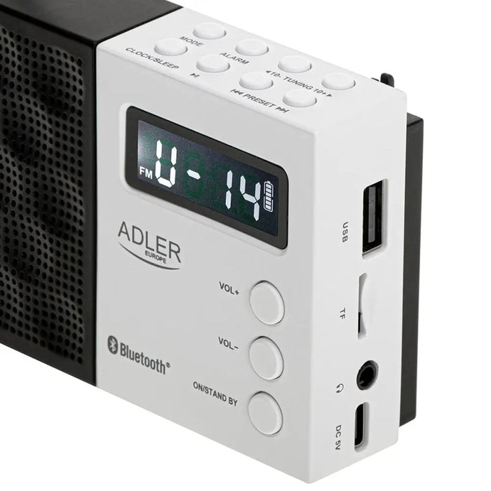Radio Adler pll fm ad 1908 Black White - Електроника Звук<<<Компютри| Електроника<<<BigBuy&&&CD радио<<<Електроника