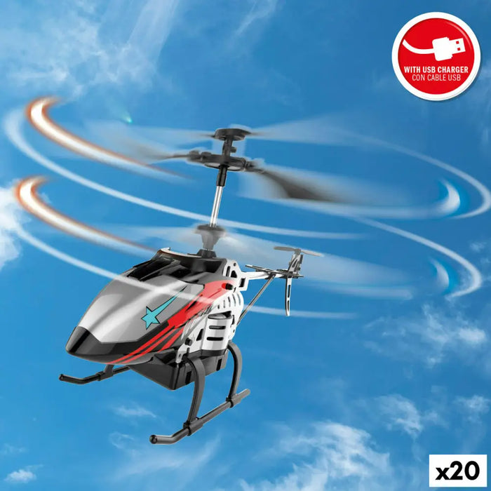 Radio control Helicopter Colorbaby (2 Units) - Електроника Игри<<<Компютри| Електроника<<<BigBuy&&&Търтеите и