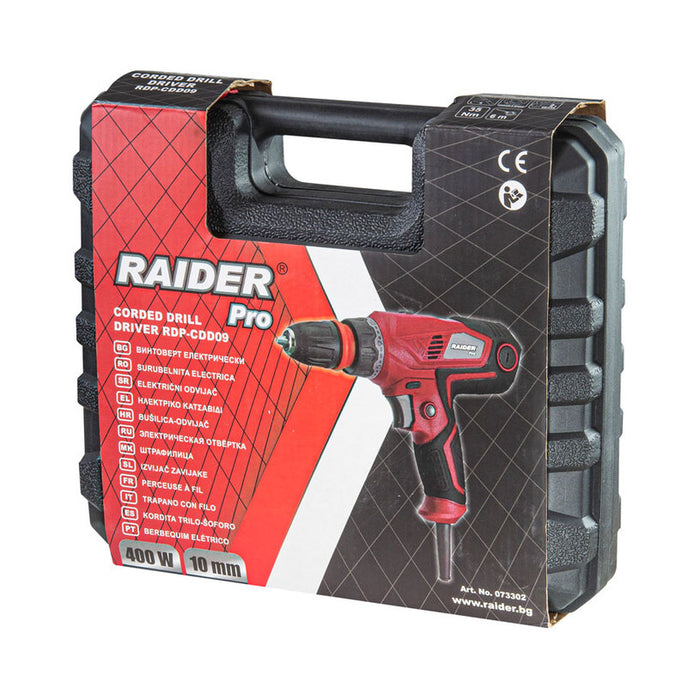 ELECTRIC SCREWDRIVER WITH INTERCHANGEABLE CARTRIDGE RAIDER PRO RDP-CDD09 SUITCASE