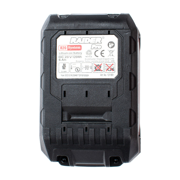 BATTERY AND CHARGER 20 V 6 AH RAIDER PRO R20 SYSTEM