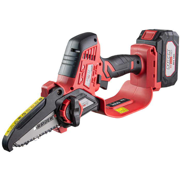 BATTERY MINI CHAIN SAW RAIDER PRO RDP-CLGP20 20 V, NUMBER OF BATTERIES 1, 4.00 Ah, BAR LENGTH 10.00 cm, BAR LENGTH 10.00 cm