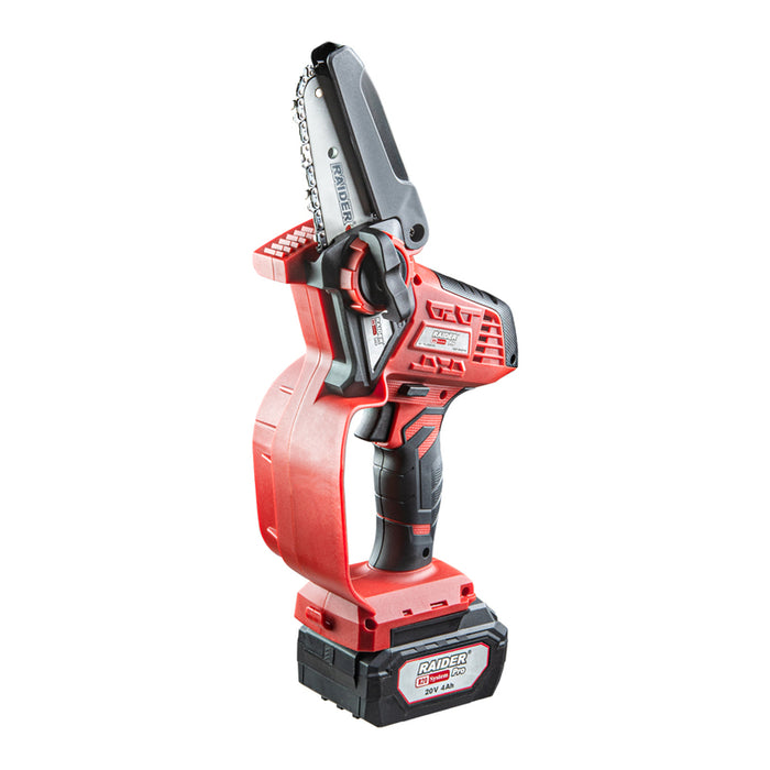 BATTERY MINI CHAIN SAW RAIDER PRO RDP-CLGP20 20 V, NUMBER OF BATTERIES 1, 4.00 Ah, BAR LENGTH 10.00 cm, BAR LENGTH 10.00 cm