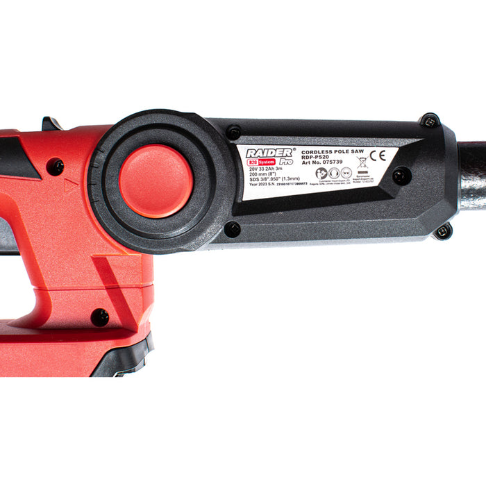 BATTERY TELESCOPIC PRUNER RAIDER PRO RDP-PS20 20 V, NUMBER OF BATTERIES 1, 2.00 Ah, BAR LENGTH 20.00 cm