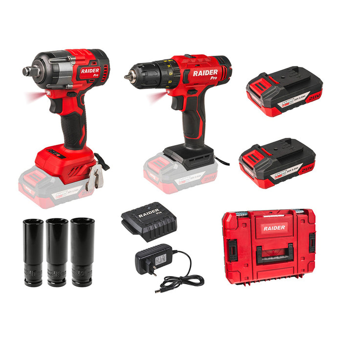 BATTERY SET RAIDER PRO RDP-PCD20&PBIW20 20 V, NUMBER OF BATTERIES 2, 2.00 Ah, CASE