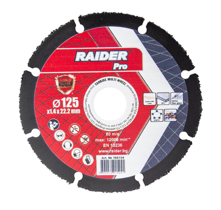 CARBIDE DISC F125X1.4 RAIDER