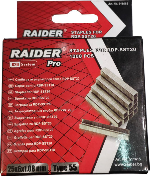 CLAMPS FOR TAKER 55X25MM RAIDERPRO 1000PCS