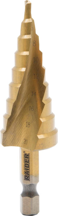 STEP DRILL HEX 1/4'' ?4-20 MM