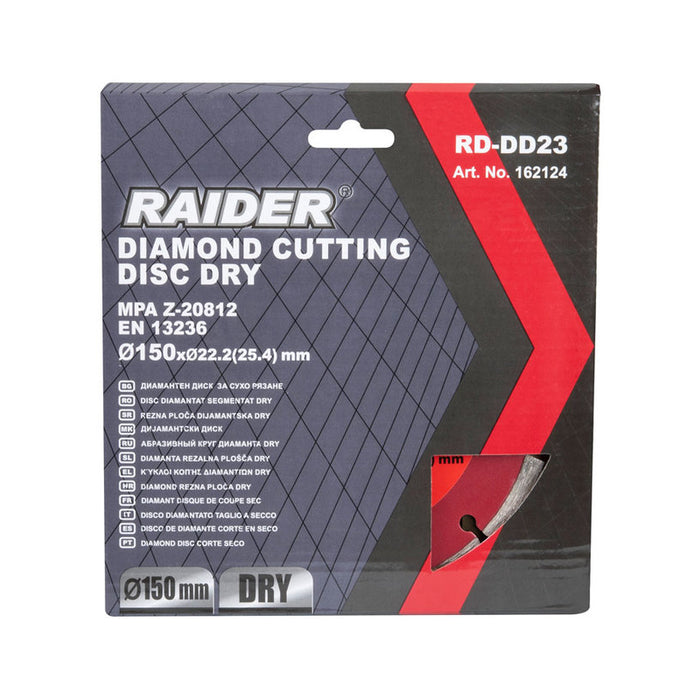 DIAMOND DRY CUTTING DISC RAIDER RD-DD23 150x2x22.2