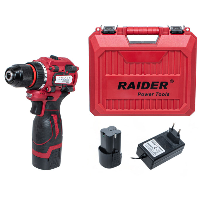 BATTERY BRUSHLESS DRILL RAIDER RD-BCDL39 16 V, 30.00 nm, 1.50 Ah, SUITCASE