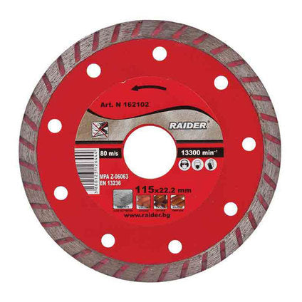 DIAMOND DISC FOR NON-METAL CUTTING RAIDER 125x2x22.2