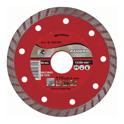 DIAMOND DISC FOR NON-METAL CUTTING RAIDER RD-DD05 115x2x22.2