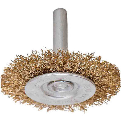 RAIDER BRASS PLATED STEEL DRILL BRUSH