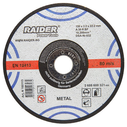 METAL CUTTING DISC RAIDER 150x3.2x22.20