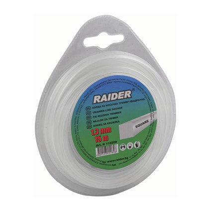 CORD FOR TRIMMER PROFILE SQUARE RAIDER 1.3 MM 15 M