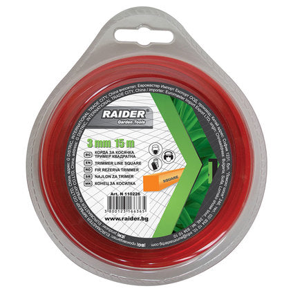 CORD FOR TRIMMER PROFILE SQUARE RAIDER 3 MM 15 M