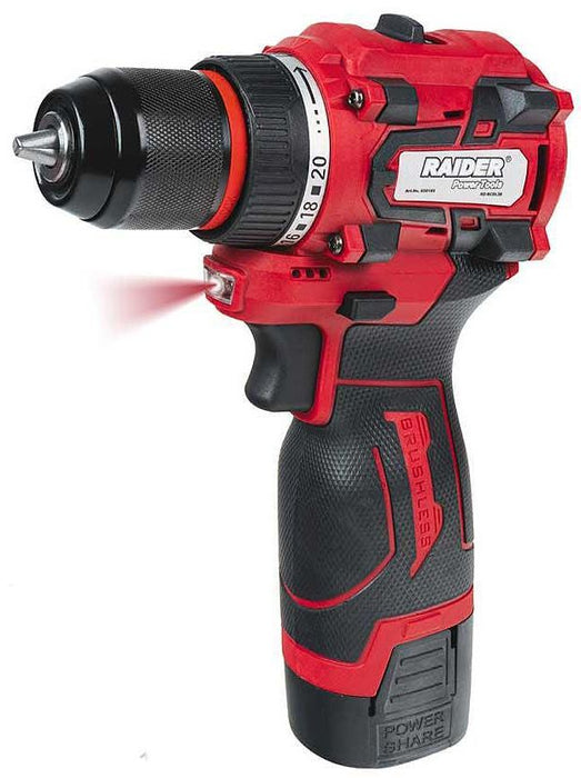 BATTERY BRUSHLESS DRILL RAIDER RD-BCDL39 16 V, 30.00 nm, 1.50 Ah, SUITCASE