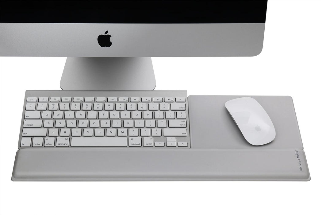 Wrist Rest and Pad Rain Design mRest Silver