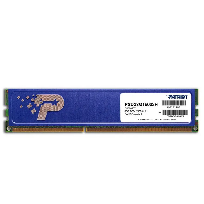 RAM Memory Patriot Memory PSD38G16002H DDR3 CL11 8 GB - DIMM (DDR III)PAM-DR3<<<Memory devicesPAM<<<ActionPL&&&Компютър