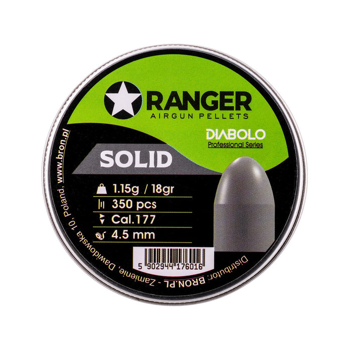 4.5 mm RANGER Diabolo Professional Solid semi-round shot 350 rounds. 1,15 g