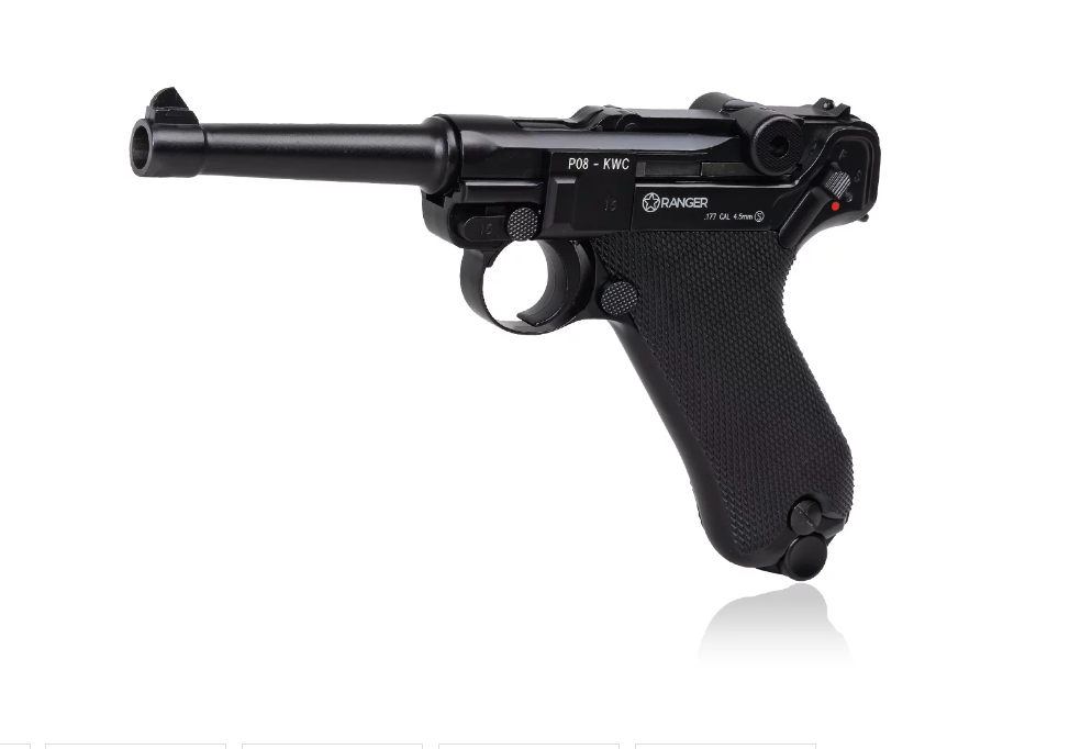 Air rifle Pistol RANGER P08 Parabellum KWC cal. 4.5 BBS blow back 21 shots Full Metal CO2